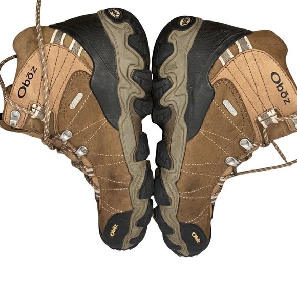 OBOZ Women's Bridger Mid Waterproof walnut hiking boots lace up outdoor active - Picture 11 of 13